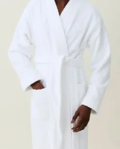 Unisex Structured Morgonrock Vit