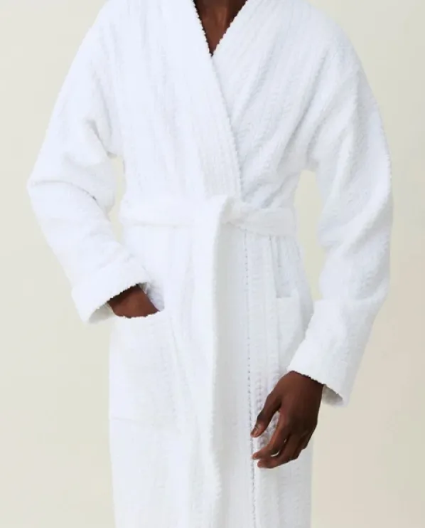 Unisex Structured Morgonrock Vit