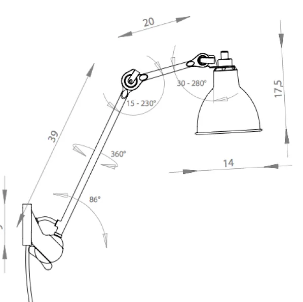 222 Vägglampa