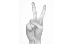 V Hand Affisch
