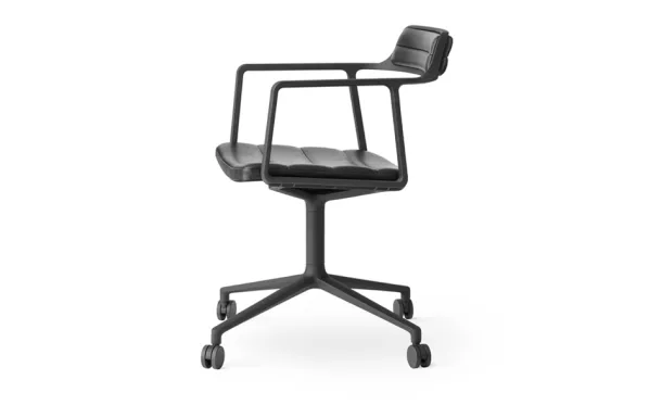 Vipp 452 Swivel Stol Svart Med Hjul