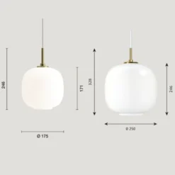 VL45 Radiohus Pendel Taklampa Amber