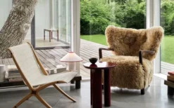 Wulff Lounge Chair Fåtölj Sheepskin Honey
